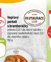 Vepřový perkelt s bramboráčky