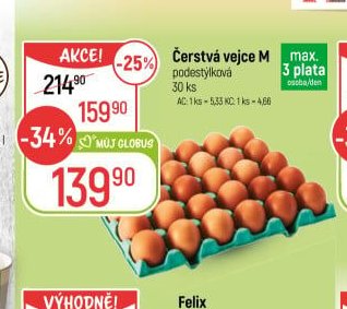 Čerstvá vejce M