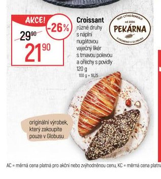 Croissant různé druhy