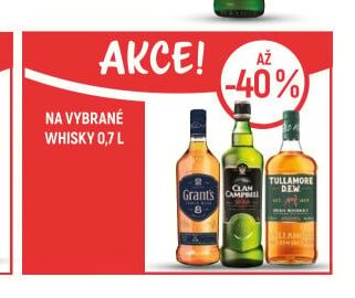 Na vybrané whisky 0,7 l