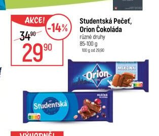 Studentská Pečeť, Orion Čokoláda