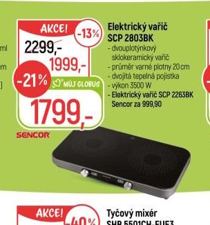 Elektrický vařič SCP 2803BK