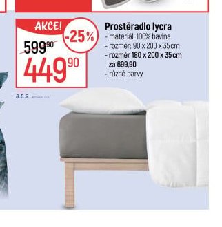 Prostěradlo lycra