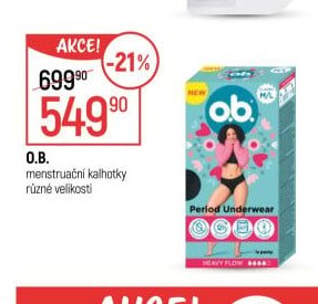 O.B. menstruační kalhotky - Globus akcniletaky.com
