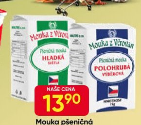 Mouka pšeničná hladká/polohrubá 1 kg