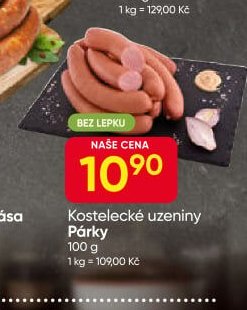 Kostelecké uzeniny Párky 100 g - Hruška akcniletaky.com