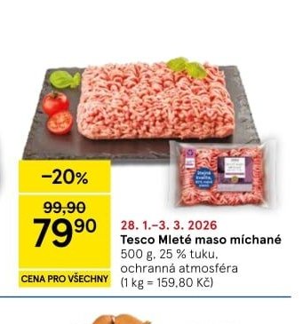 Tesco Mleté maso míchané