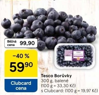 Borůvky Tesco