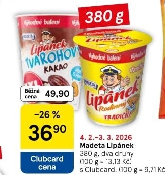 Dezert Lipánek Madeta