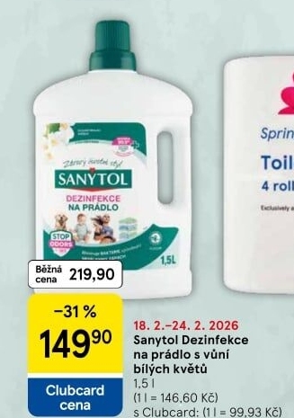 Dezinfekční čistič na prádlo Sanytol