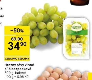 Hrozny bílé bezsemenné The Grower'