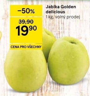 Jablka Golden Delicious