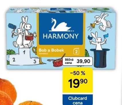 Kapesníčky papírové 2vrstvé Harmony - box