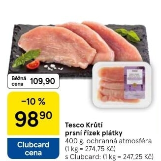 Krůtí prsní řízky Tesco