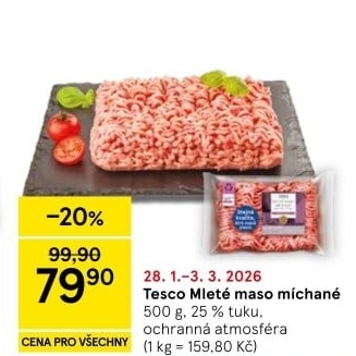 Mleté maso mix Tesco