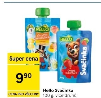 Ovocná kapsička Svačinka Hello