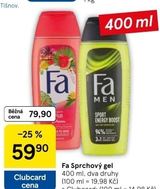 Sprchový gel Fa