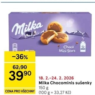 Sušenky Choco Minis Milka