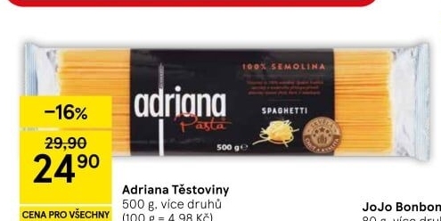 Těstoviny Adriana