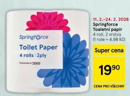 Toaletní papír 2vrstvý Springforce