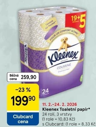 Toaletní papír 3vrstvý Kleenex