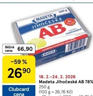 Tuk Jihočeské AB Madeta