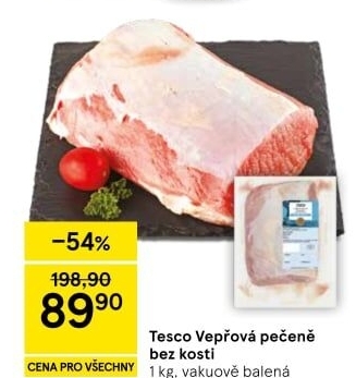 Vepřová pečeně bez kosti Tesco