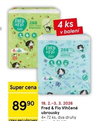 Vlhčené ubrousky Fred&amp