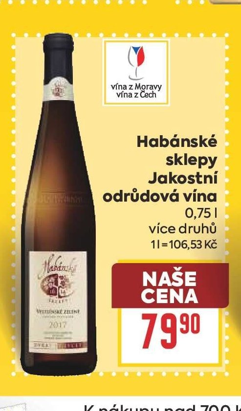 Habánské sklepy odrůdová vína