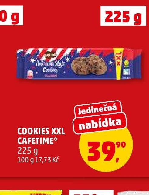 COOKIES XXL CAFETIME 225 g