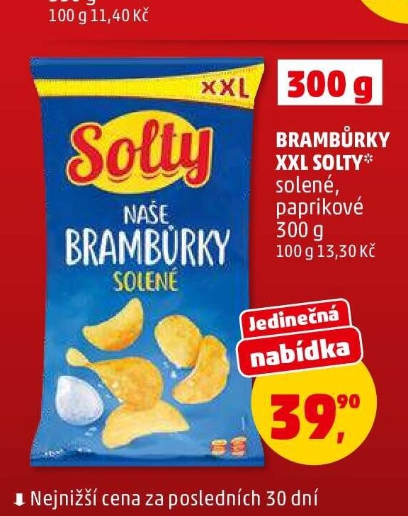 BRAMBŮRKY XXL SOLTY solené, paprikové 300 g