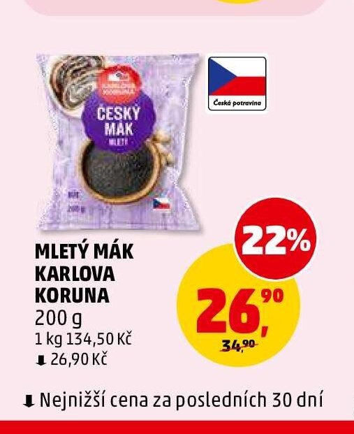 Mletý mák Karlova Koruna