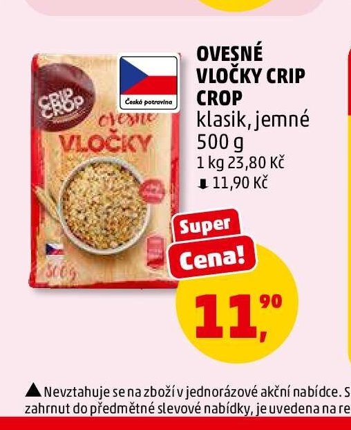 Ovesné vločky Crip Crop