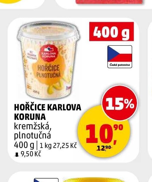 HOŘČICE KARLOVA KORUNA
