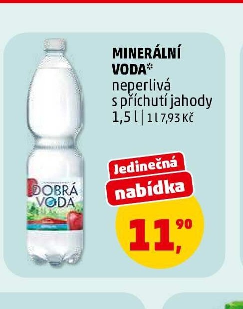 Minerální voda Dobrá voda neperlivá s příchutí jahody