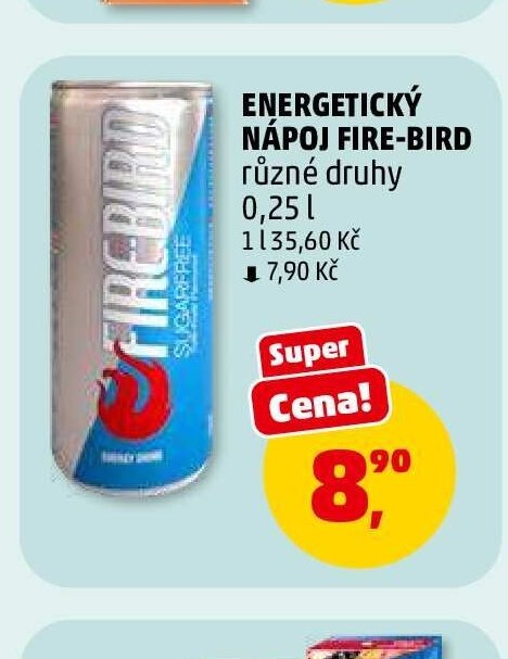 Energetický nápoj Fire-Bird různé druhy