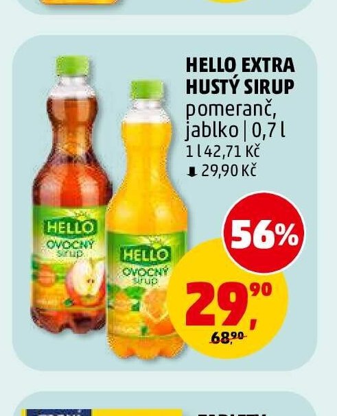 Hello Extra hustý sirup pomeranč, jablko