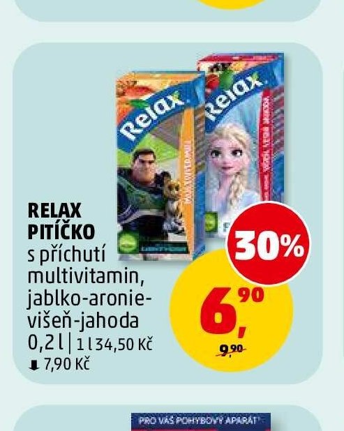 Relax Pitíčko s příchutí multivitamin, jablko-aronie-višeň-jahoda