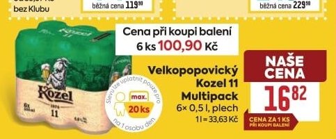 Velkopopovický Kozel 11 Multipack