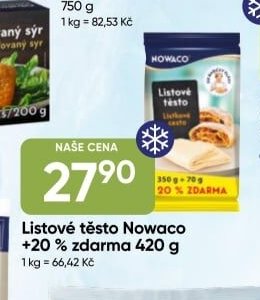 Listové těsto Nowaco +20% zdarma