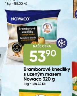 Bramborové knedlíky s uzeným masem Nowaco