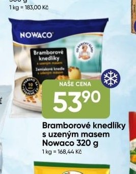 Bramborové knedlíky s uzeným masem Nowaco 320 g - Hruška akcniletaky.com