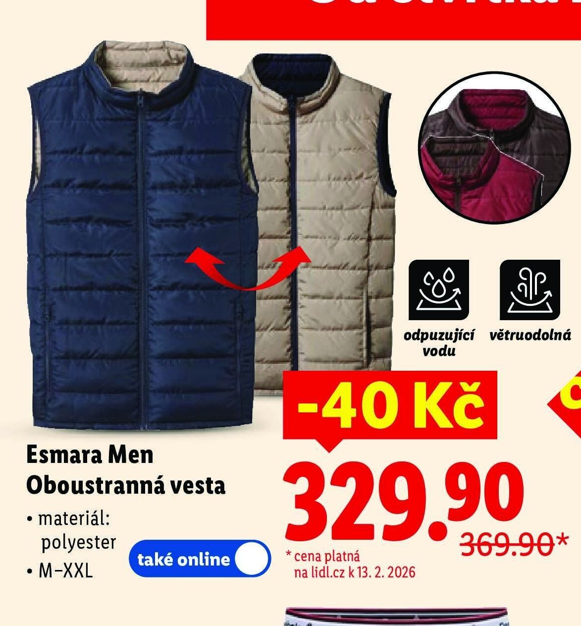 Esmara Men Oboustranná vesta - Lidl akcniletaky.com