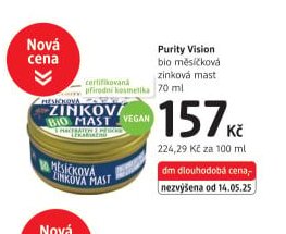 Purity Vision bio měsíčková zinková mast