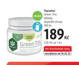Topnatur Green Trio tablety doplněk stravy