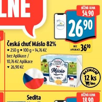 Česká chuť Máslo 82%