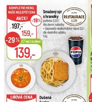 Smažený sýr s hranolky