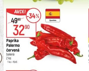 Paprika Palermo červená