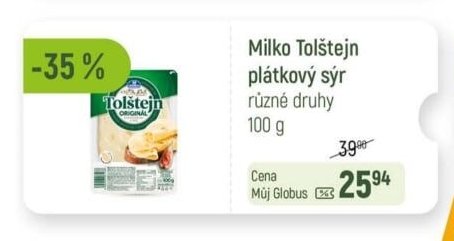 Milko Tolštejn plátkový sýr