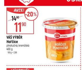 VÁŠ VÝBĚR Hořčice